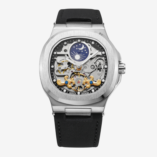 VORO® Cygnus Silver · 42mm — Argent Obsidienne